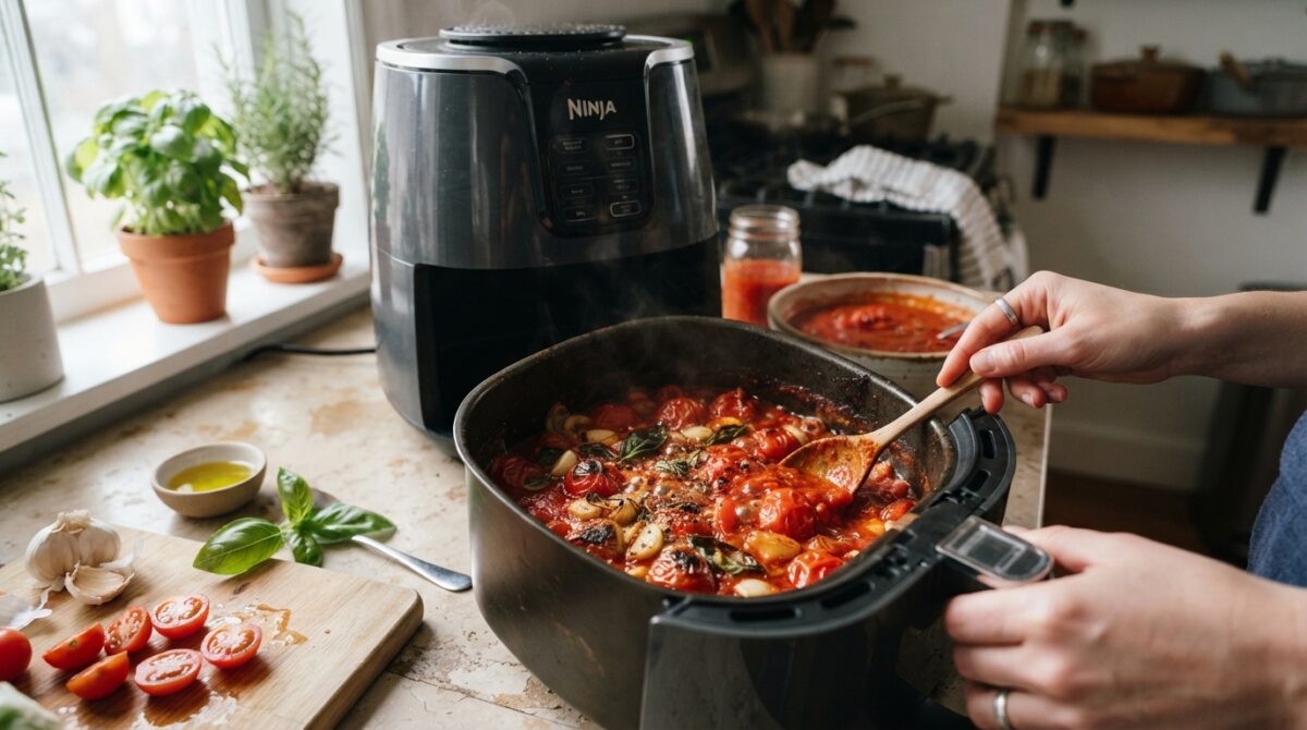 Molho de tomate na airfryer: fácil, caseiro e cheio de sabor