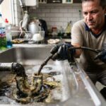 Não despeje gordura na pia nem acompanhada de detergente e água quente: ela pode esfriar mais adiante, endurecer dentro da tubulação e formar bloqueios difíceis de remover