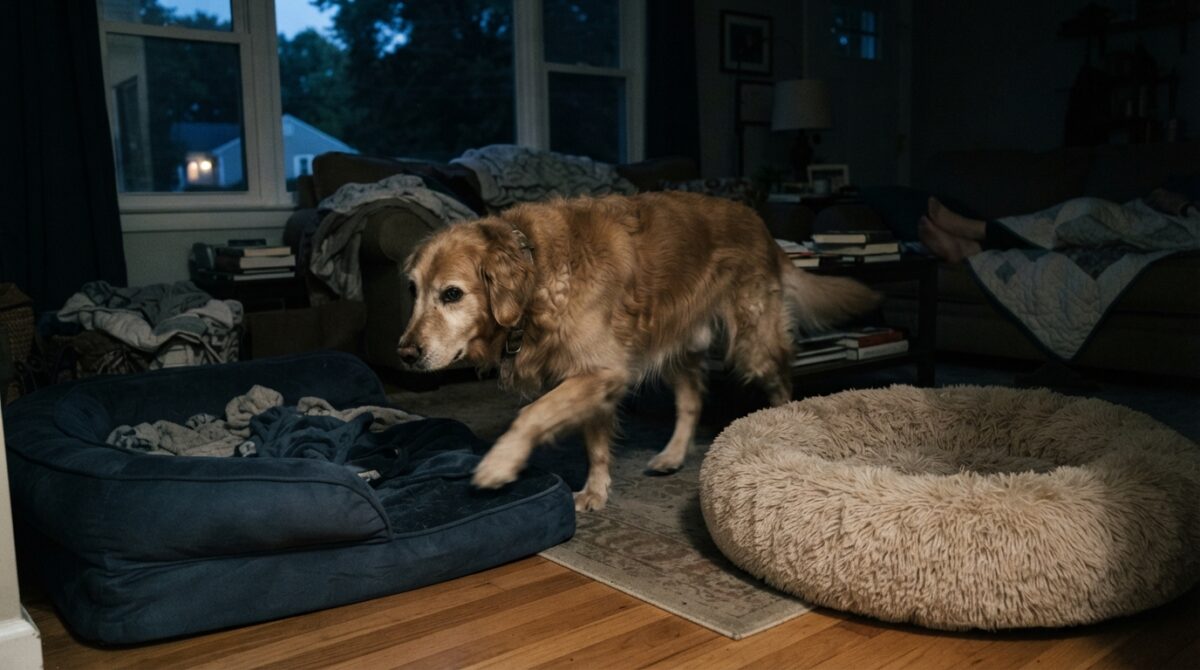 O lugar onde seu cachorro dorme pode explicar por que ele troca de cama várias vezes durante a noite