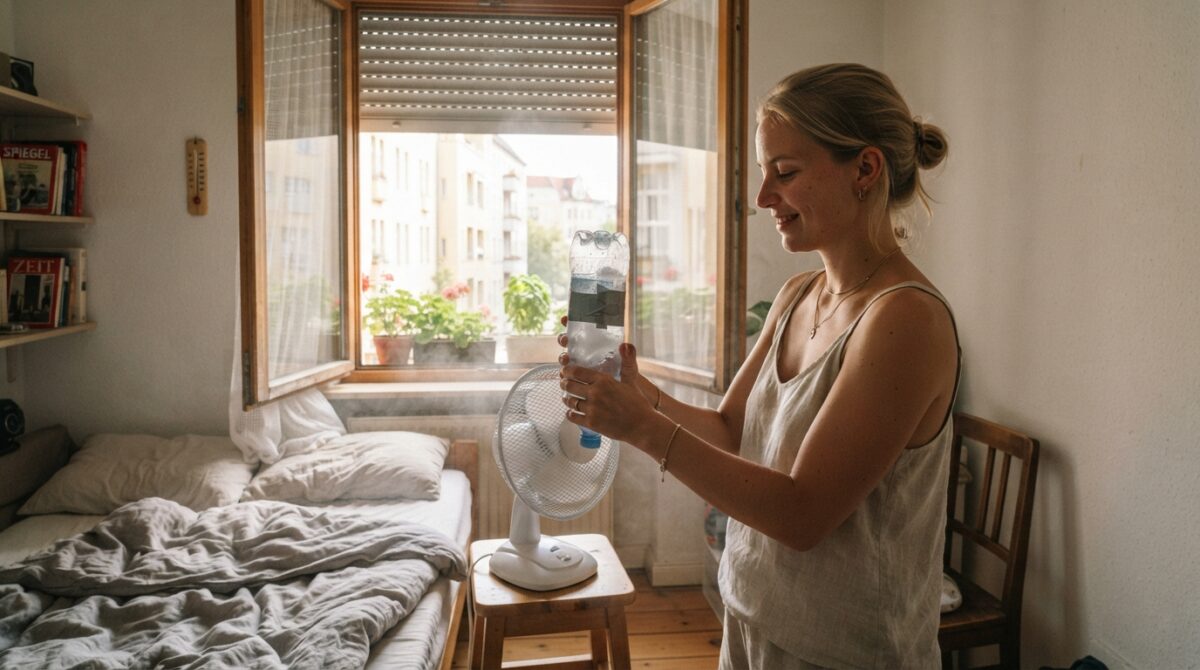 O truque alemão para refrescar o quarto sem usar ar condicionado: você só precisa de uma garrafa