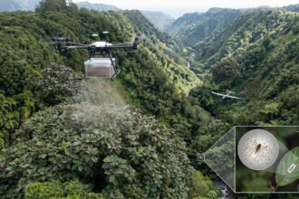 Plantada em 1825 como cultura alimentar, 200 anos depois tornou-se uma árvore invasora, combatida por drones e insetos