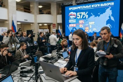 Resultados preliminares apontam partido do Putin com 57% dos votos nas eleições legislativas da Rússia